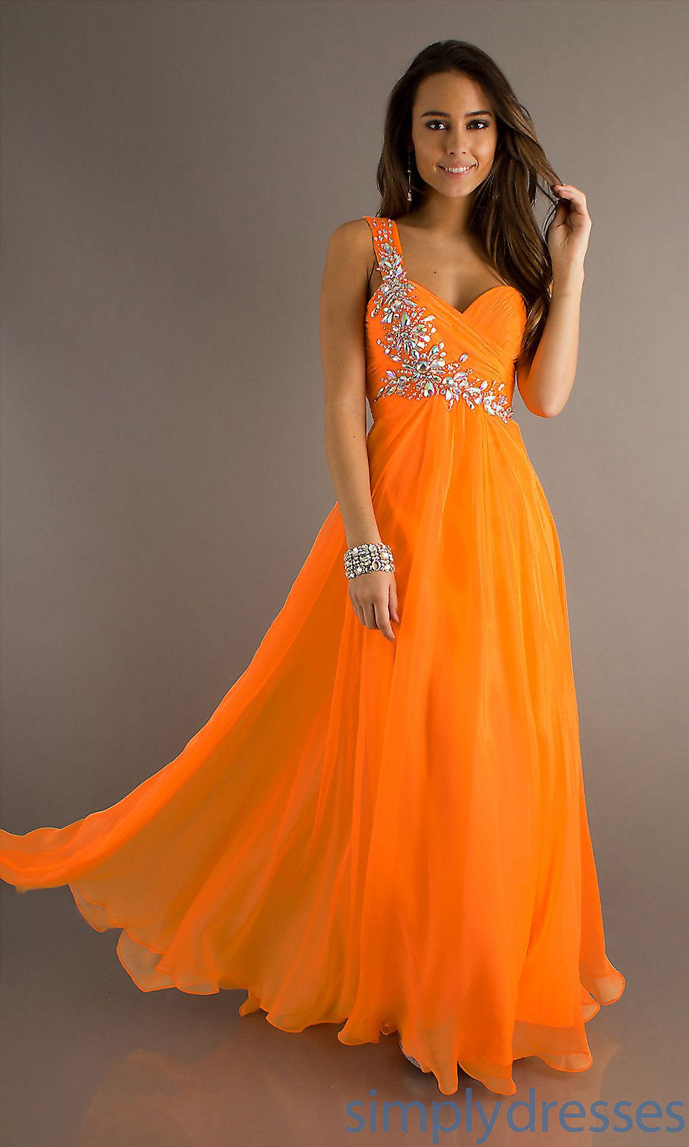 elegant orange dresses photo - 1
