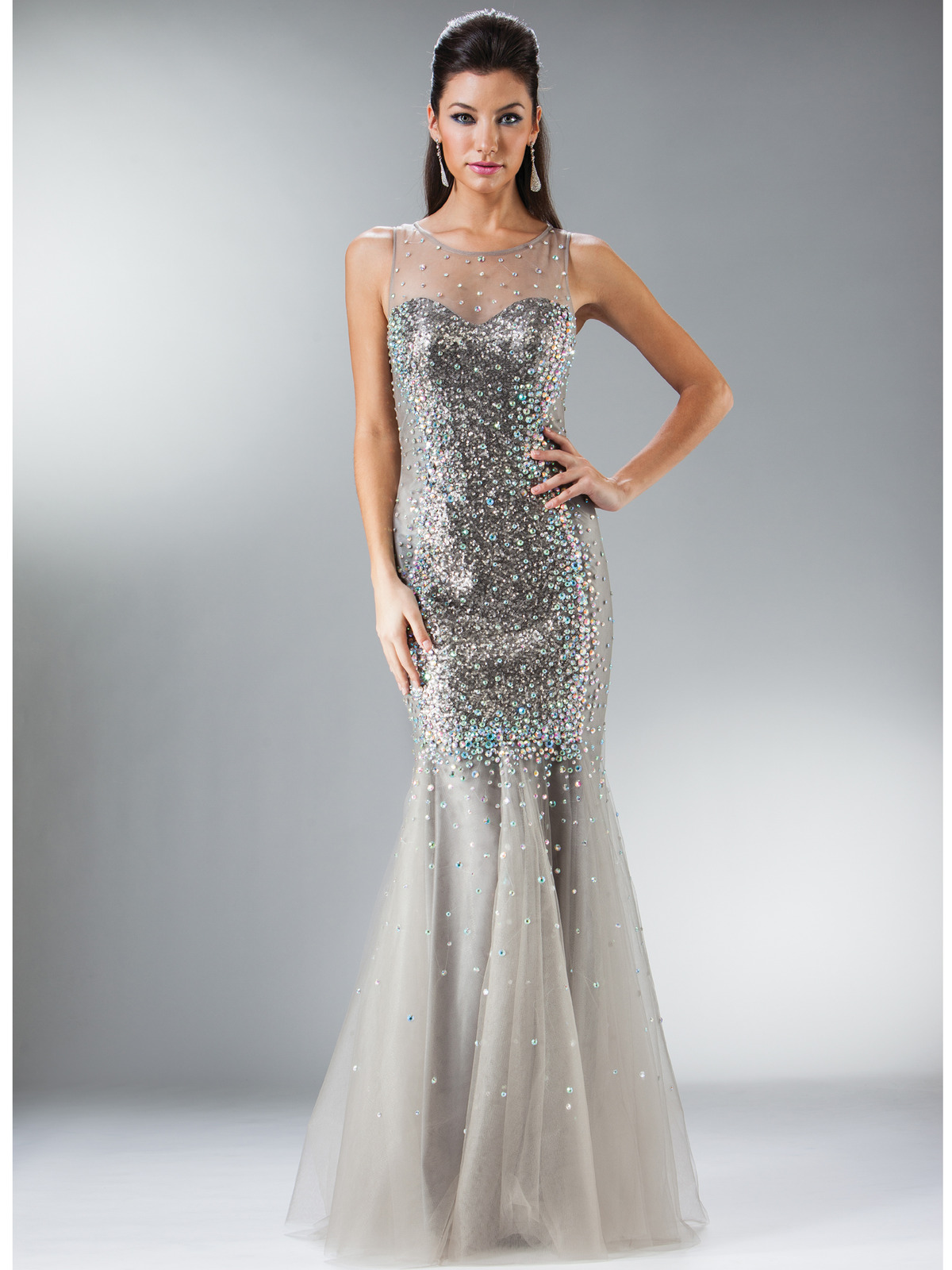 Silver evening dresses